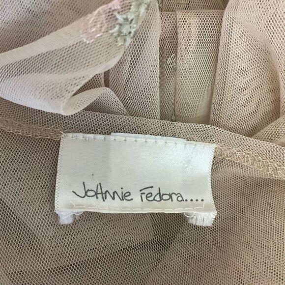 Vintage Johnnie Fedora Women Small Sheer Lace Detail Intimates Cover up Cardigan - Picture 10 of 12